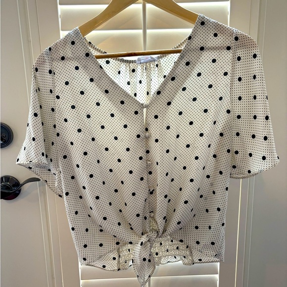 SIENNA SKY polka dot blouse, medium - Picture 1 of 6